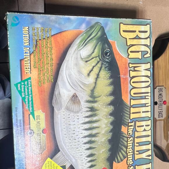 Big Mouth Billy Bass The Singing Sensation 1999 Gemmy Wall Mounted With Box - Picture 16 of 16